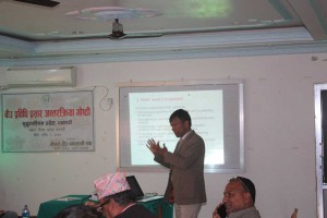 Dr-Hari-Kumar,-NSAF,-Presenting-paper-on-Dhanaghadi-workshop